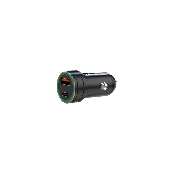 MediaRange Kfz-Ladegerät 1xUSB-A u.1xUSB-C schw. Alu-Gehäuse