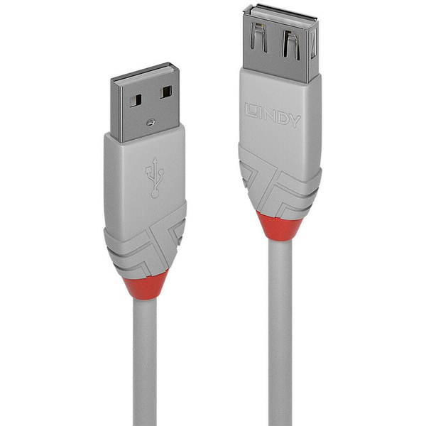Lindy 36710 cavo USB USB 2.0 0,2 m USB A Grigio