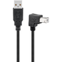 Goobay 93017 USB-A apa - USB-B apa 90°-os Nyomtató kábel - Fekete (1m)