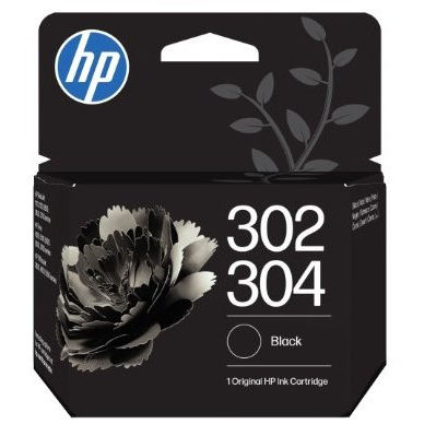 HP 302/304 Black Original Ink Cartridge δοχείο μελάνης 1 τεμάχια Πρωτότυπο Τυπική απόδοση Μαύρος (Μαύρο)
