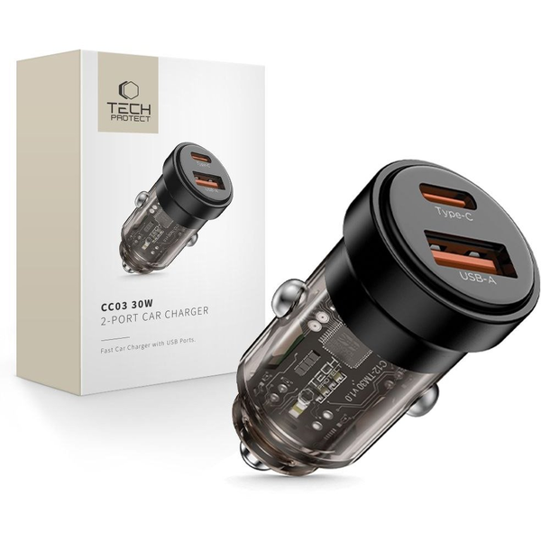 Nabíječka automobilová, USB typ C Tech-protect 2000 mA