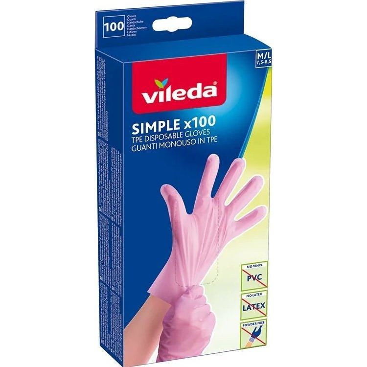 VILEDA Simple Kesztyű M/L 100 db (VILE-000990)
