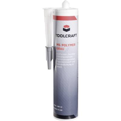 Ragasztó- és tömítőmassza, MS Polymer, 290 ml, szürke, TOOLCRAFT MSP.K290G (MSP.K290G)