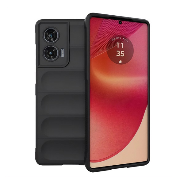 Szilikon telefonvédő (ütésállóság, kameravédő, 3D) FEKETE Motorola Edge 50 Fusion 5G (XT2429-2) "Gigapack csomagolás" (GP-159554)