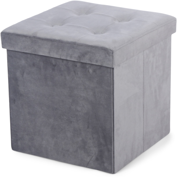 POUF MATEO TUFTING 38X38X38CM GREY