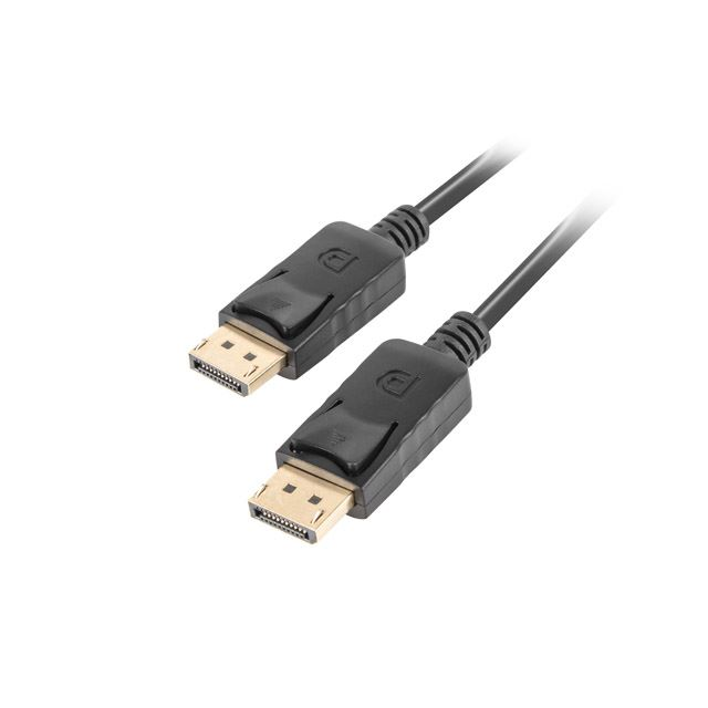 Lanberg DisplayPort kábel 0.5m fekete (CA-DPDP-10CC-0005-BK) (CA-DPDP-10CC-0005-BK)