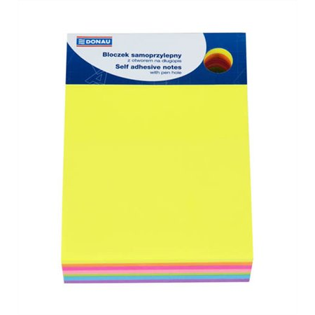 Donau 101x76mm öntapadó jegyzettömb - 7 színű (280 lap / tömb) (7581001PL-99)