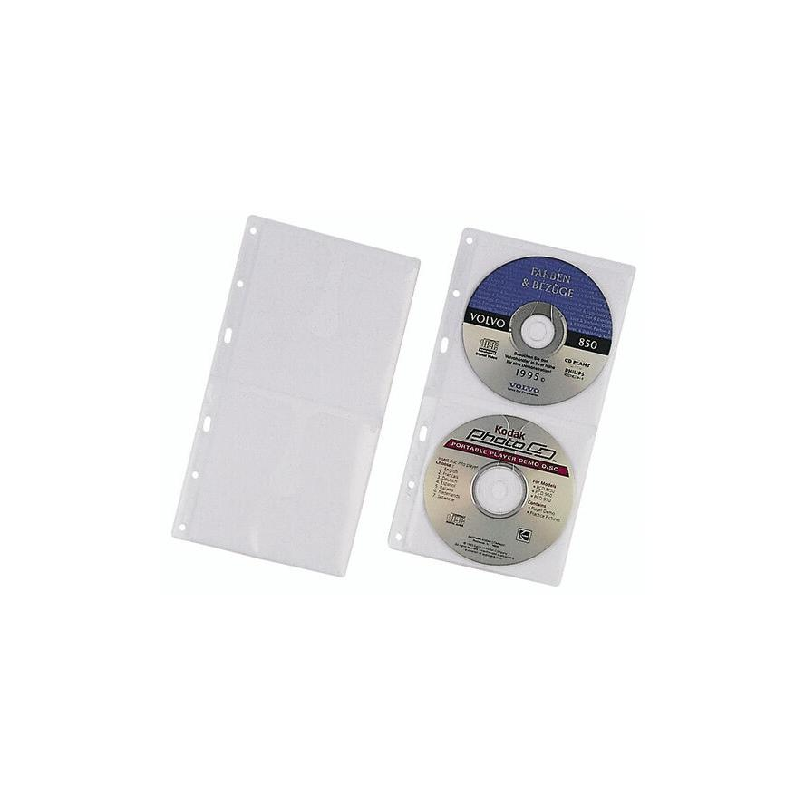 DURABLE CD-Hüllen für 2 CDs/DVDs transparent 5 Stck (520319) (520319)