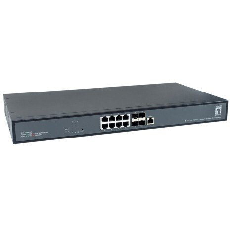 LevelOne XEL-1291 Administreret L3 10G Ethernet (100/1000/10000) 1U Sort