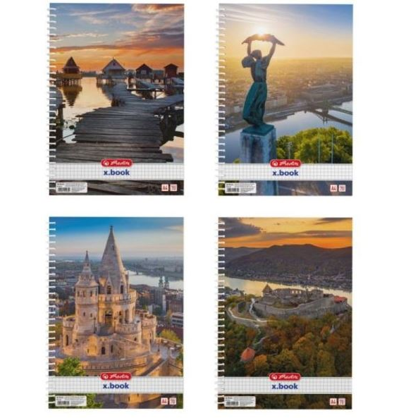 Herlitz: City négyzetrácsos spirálfüzet A4 többféle (09542978) (H09542978)