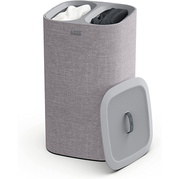 Volně stojící koš na prádlo Joseph Joseph 60l odstíny šedé a stříbrné