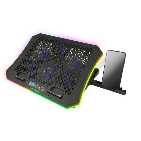 Esperanza GALERNE notebook hűtőpad 19”-ig mobiltelefon tartóval (EGC109)