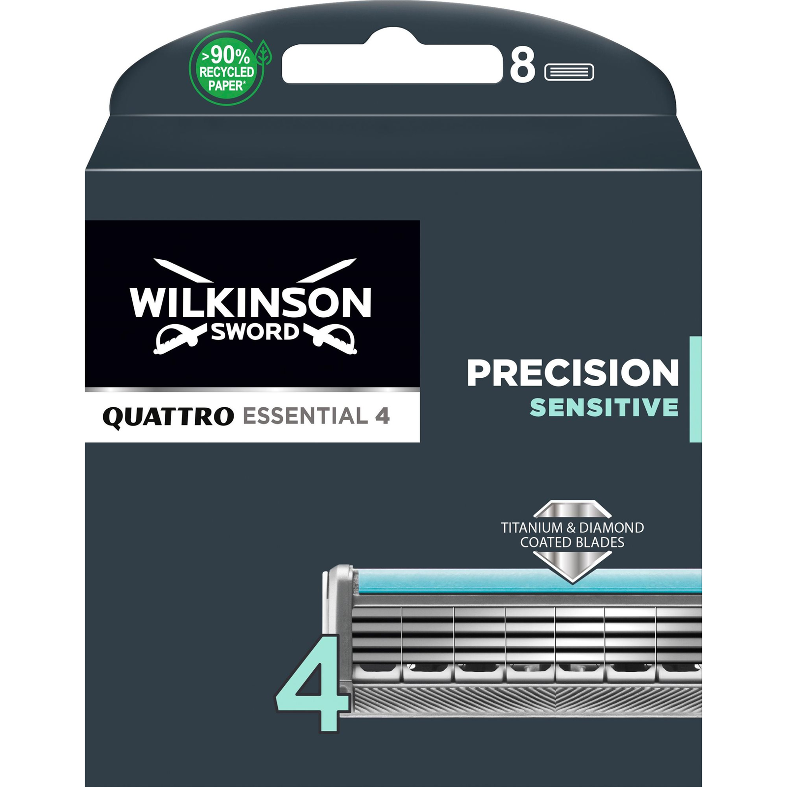 WILKINSON Quattro Essential Precision Sensitive borotvabetét 8 db (4027800509904)