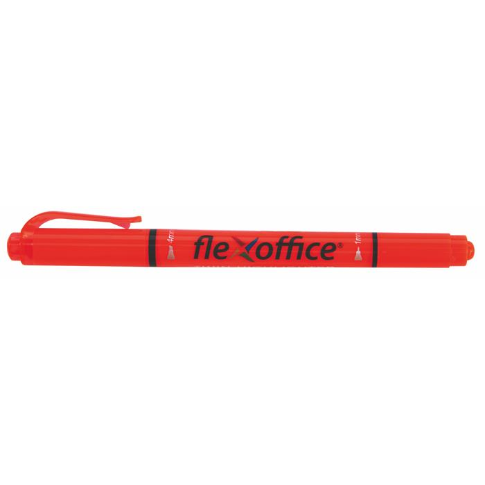 Flexoffice HL01 1.0/4.0mm Kétvégű Szövegkiemelő - Narancs (12 db) (OW-8435/OW-7457)