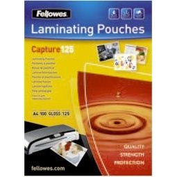 FELLOWES laminálógéphez fényes meleglamináló fólia 125 mikron, 54x86 mm (IFW53063) (IFW53063)