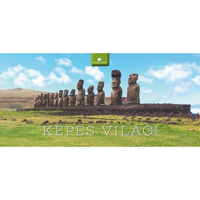 Dayliner Képes világ 320 x 150mm 2024 Asztali naptár - Mintás (DL4AS-KVFAL-HH)