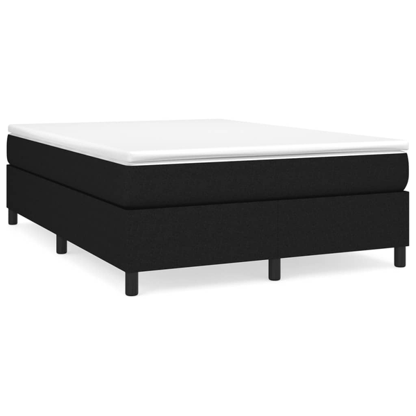 Cadru de pat box spring, negru, 140x200 cm, textil