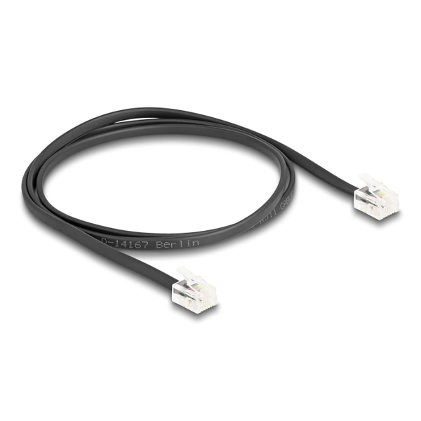 DELOCK Telefonkabel RJ11 Stecker zu RJ11 Stecker schw. 1m