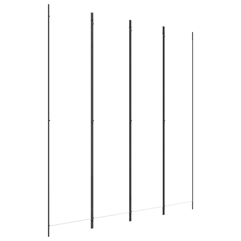 4 paneles fehér szövet térelválasztó 200x220 cm (350198)