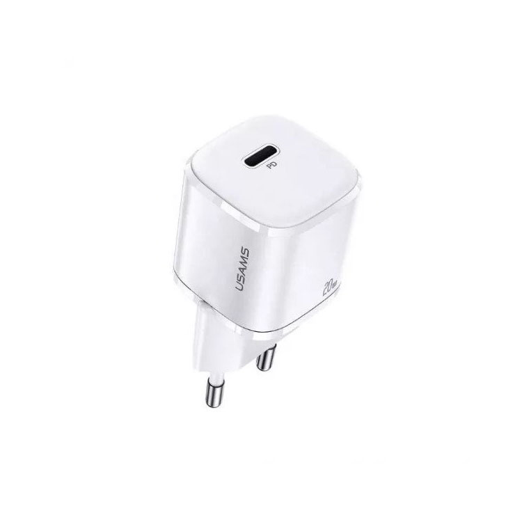 USAMS T36 Prémium Hálózati USB-C töltő - Fehér (5V / 3A) (USA000814)