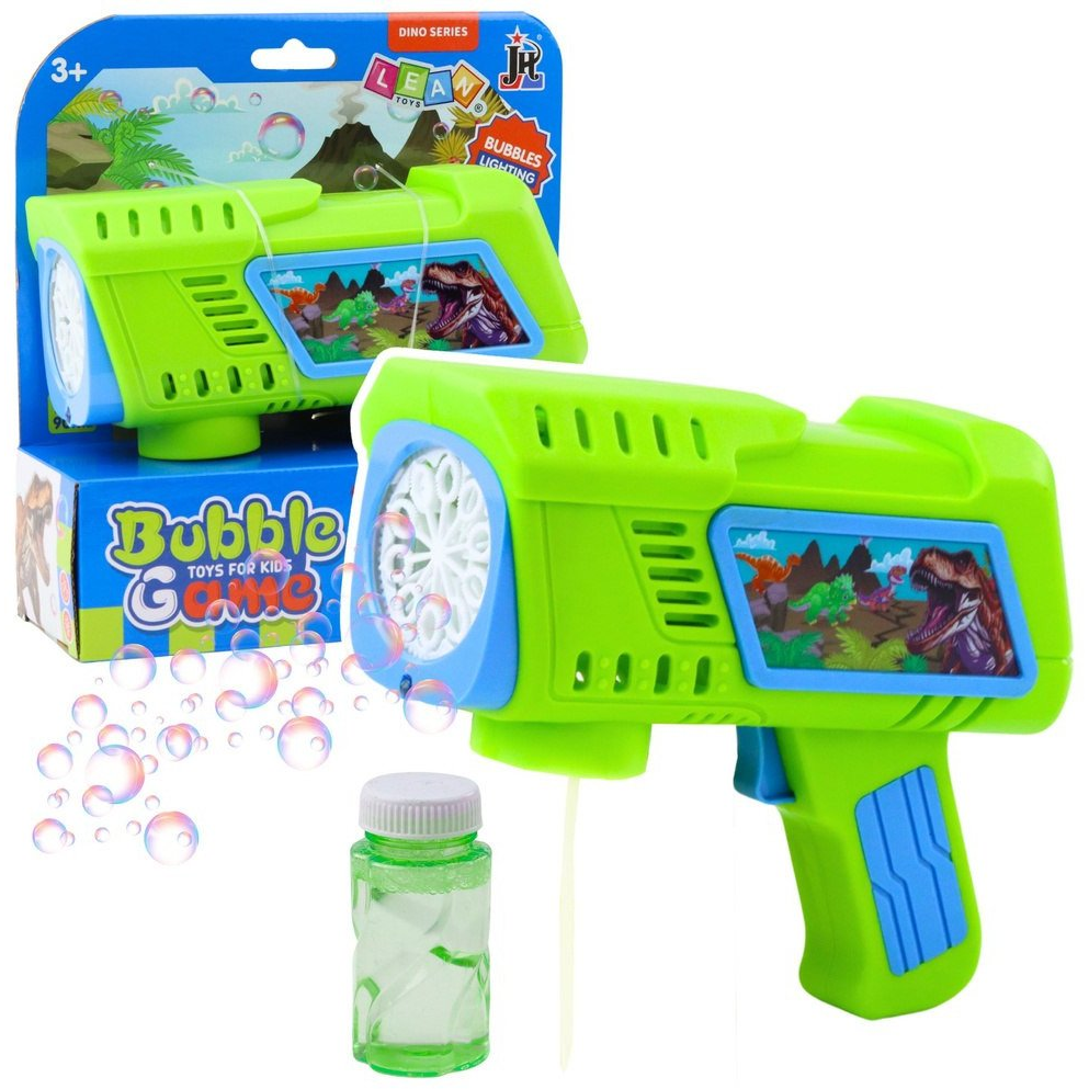 Buborékpisztoly LED zöld dinoszaurusz  23260 (23260)