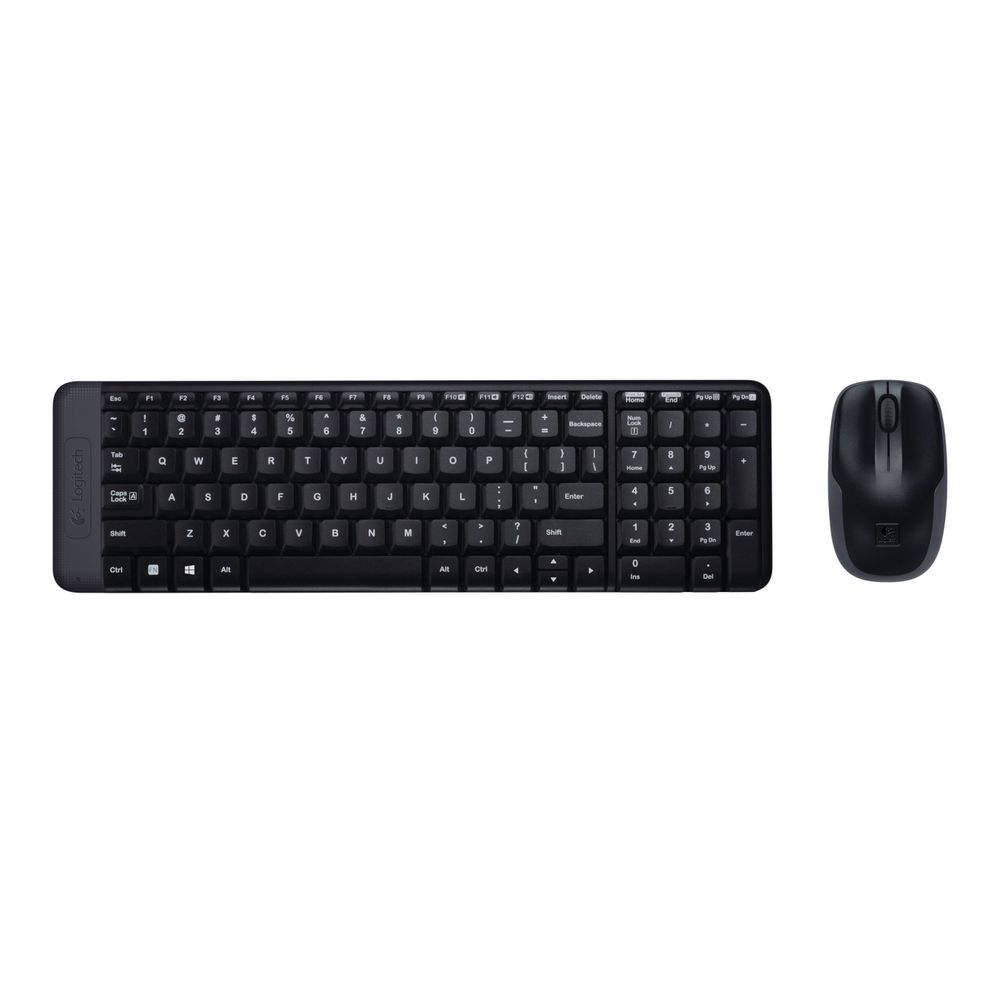 Комплект клавиатура и мишка Logitech Combo MK220 — 920-008318, френска подредба, черен