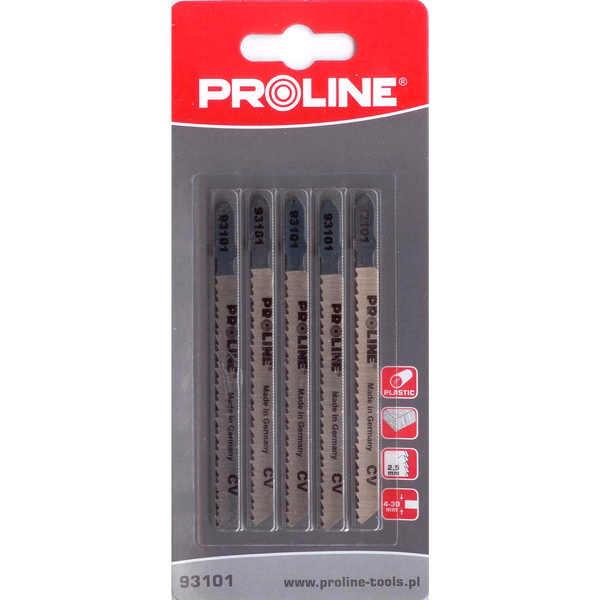 Pro-Line Brzeszczoty do wyrzynarki do drewna 110x2,5mm typ T(A) 5szt. 93101L