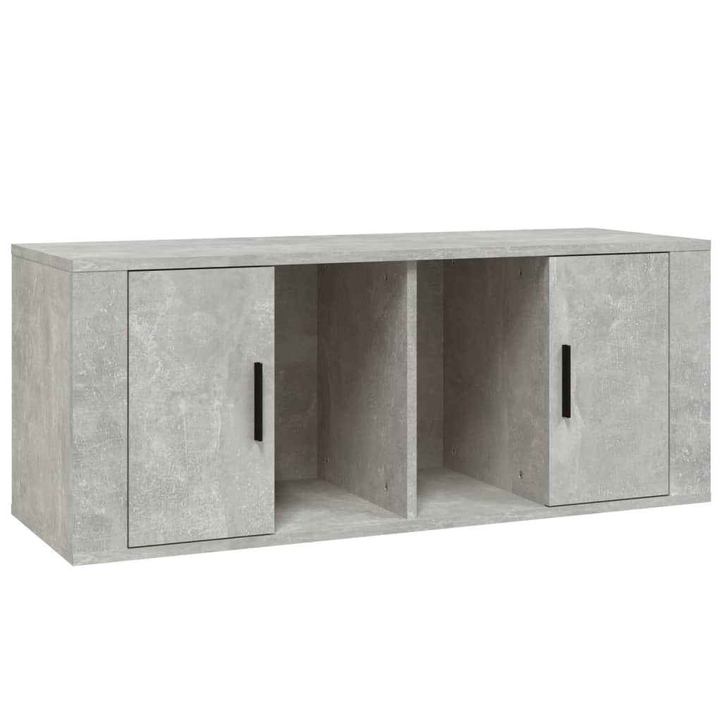 betonszürke szerelt fa TV-szekrény 100x35x40 cm (816804)
