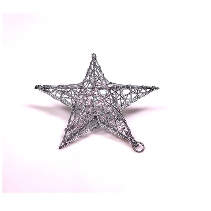 Iris Csillag Dekoráció 15cm - Ezüst (190-02)