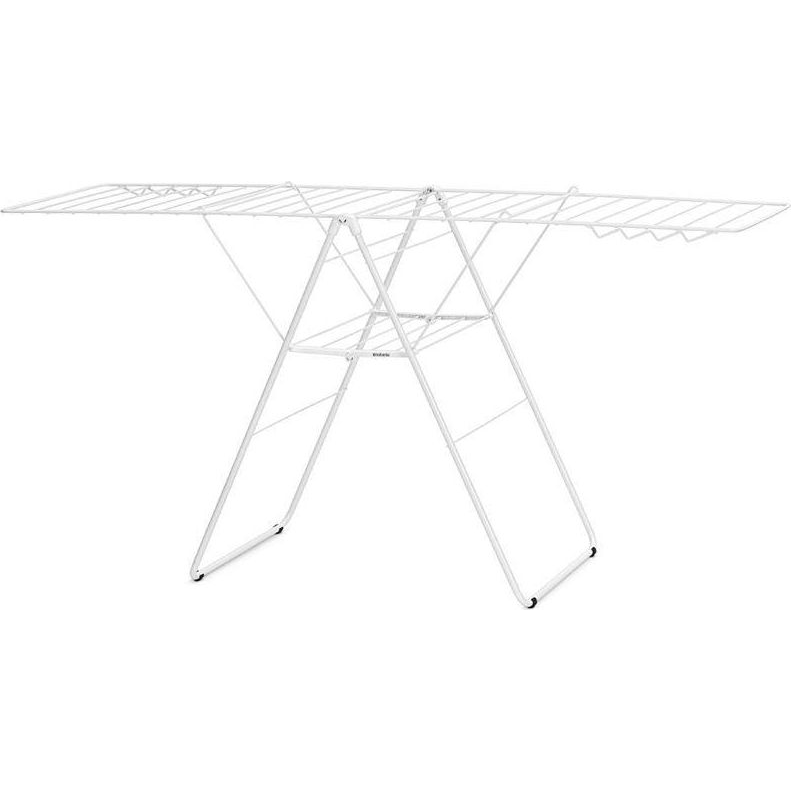 Brabantia HangOn Drying Rack ruhaszárító állvány, 25m szárítási hossz, 8db ruhaakasztó kampó, 12kg teherbírás, összecsukható, acél, fehér - 403446 (403446)