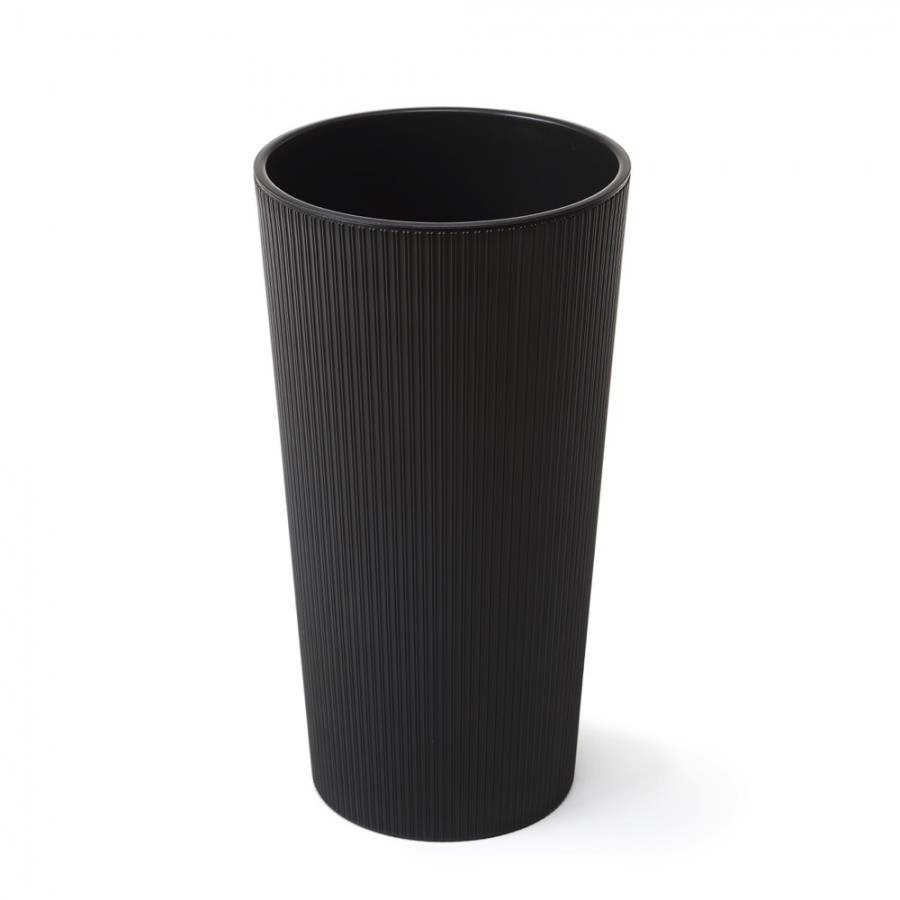 LAMELA LILIA JUMPER virágcserép - csík, 25 cm átmérőjű, 46,5 cm magas, fekete (1311118770)