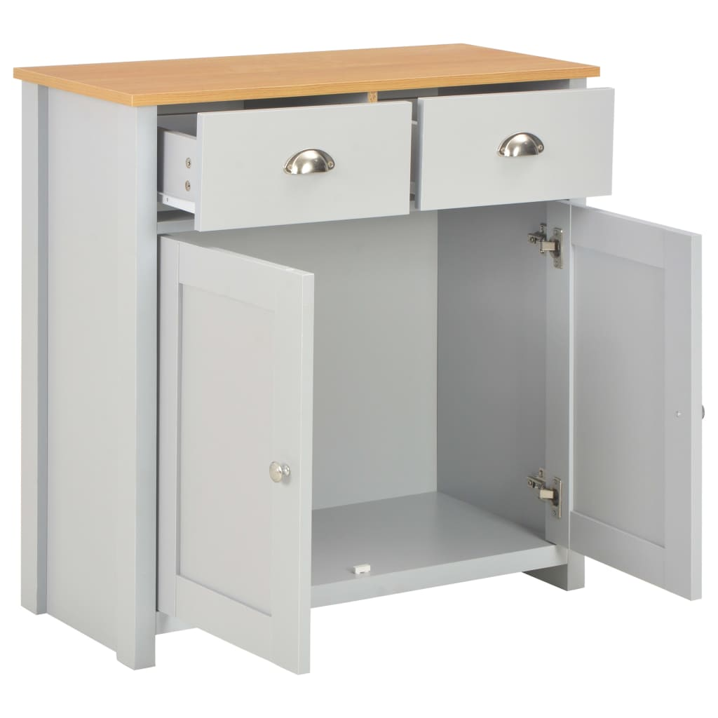 szürke komód 79 x 35 x 81 cm (283742)