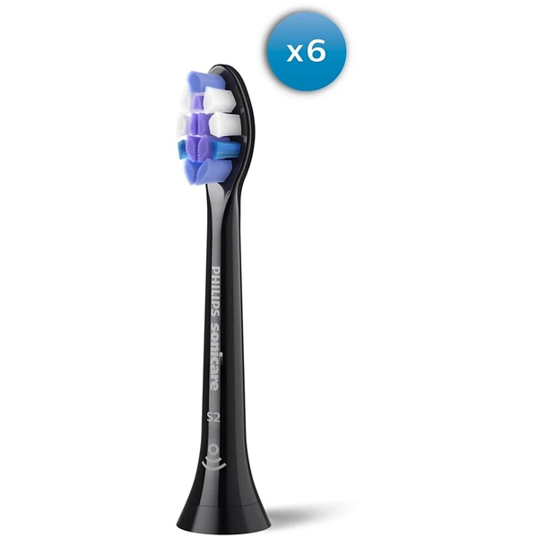 Philips HX6056/88 testina per spazzolino 6 pz Nero