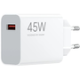 Hálózati töltő adapter, 45W, USB aljzat, gyorstöltés, Xiaomi Turbo Charging, fehér, gyári