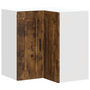 Porto füstös tölgy színű szerelt fa konyhai fali sarokszekrény