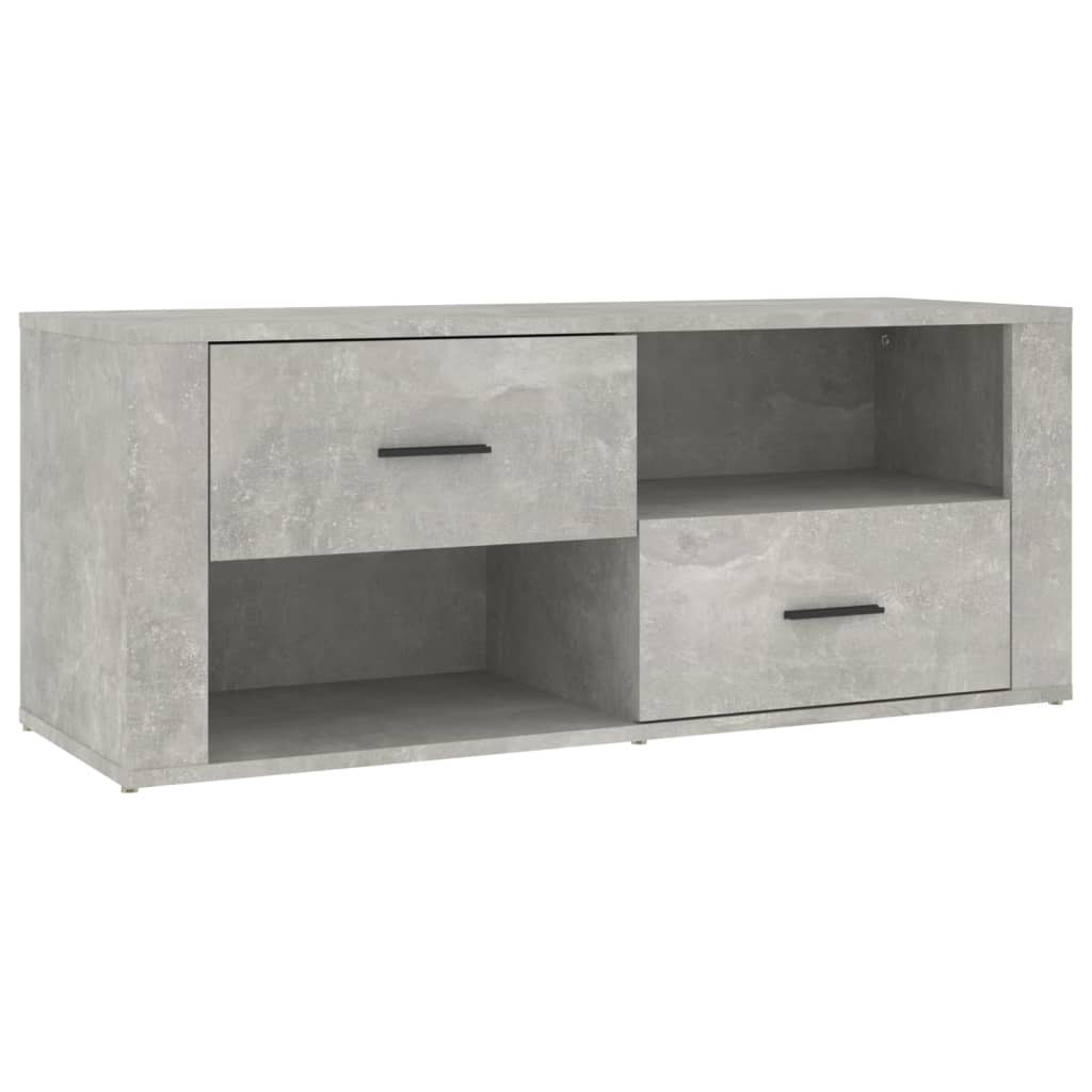 betonszürke szerelt fa TV-szekrény 100x35x40 cm (823103)