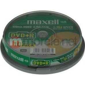 MAXELL DVD lemez +R 4.7GB 10db/Henger 16x (275632.30.TW)