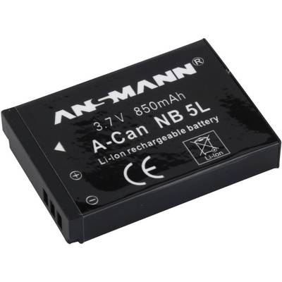 Acumulator aparat foto, Ansmann, Compatibil cu Canon, 3.7 V, 850 mAh, Negru