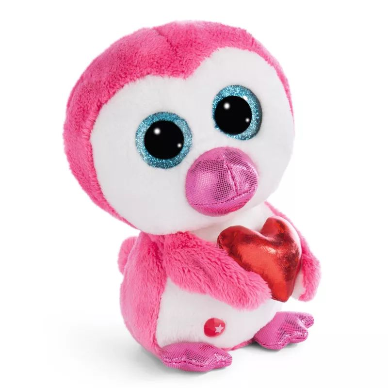 Nici Bluma pingvin plüss figura szívecskével - 15 cm (49237)