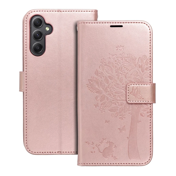 MEZZO tree könyvtok Samsung Galaxy A34 5G készülékhez rózsaarany