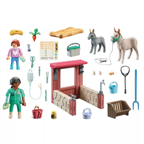 PLAYMOBIL 71471 Starter Pack Veterinár s oslíkmi Country Farma