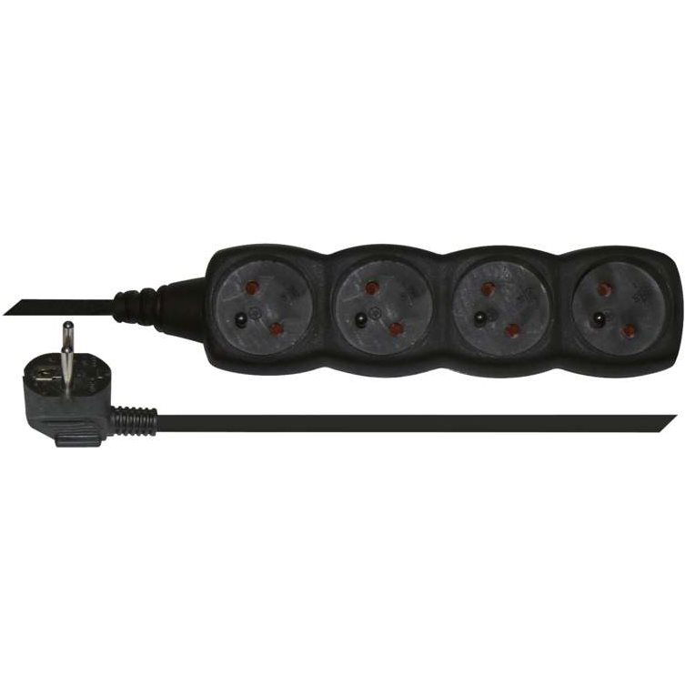 EMOS Hosszabbító kábel - 4 aljzat, 3 m, fekete (1902240300)