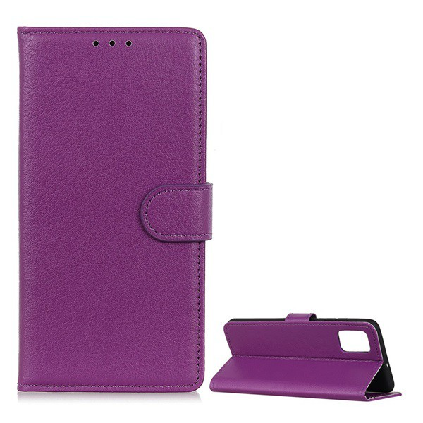 Стоящ калъф, кожен ефект (обръщане, странично отваряне, функция за настолен държач, Premium) Лилав Samsung Galaxy A52 4G (Sm-A525F), Samsung Galaxy A52 5G (Sm-A526F), Samsung Galaxy A52S 5G (Sm-A528)