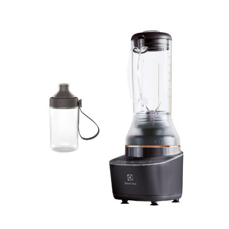 Блендер Electrolux E7CB1-4GB, Компактен, 900 W, 2 скорости, 2 програми, Спортен съд и чаша от Tritan, Черен