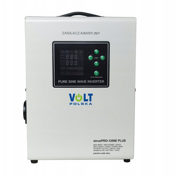 Przetwornica VOLT POLSKA SINUSPRO 1200E PLUS 12V 800/1200W LiFePO4, MENU