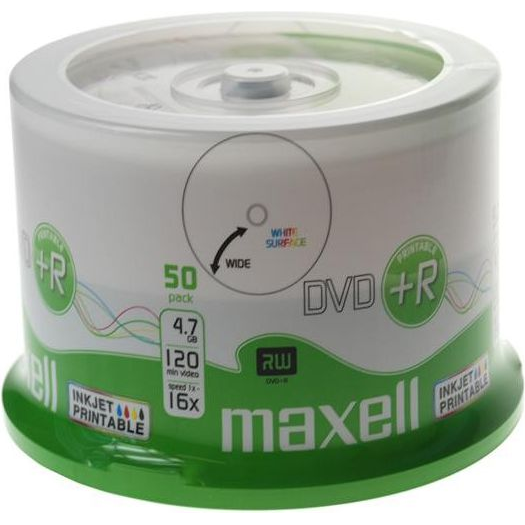 Tarrina 50 Dvd +r 4.7gb  Maxellsp50 Printable