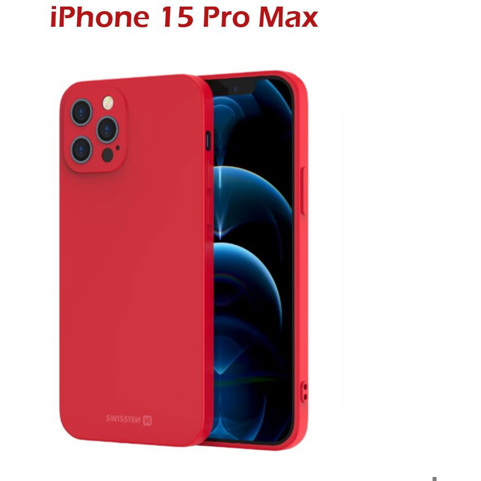 Swissten Soft Joy Apple iPhone 15 Ultra piros tok (34500319)