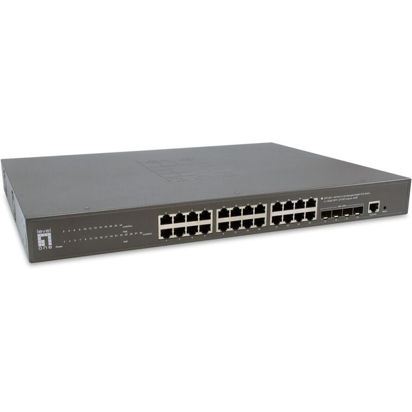 LevelOne GTP-2871 netværksswitch Administreret L3 Gigabit Ethernet (10/100/1000) Strøm over Ethernet (PoE) Grå