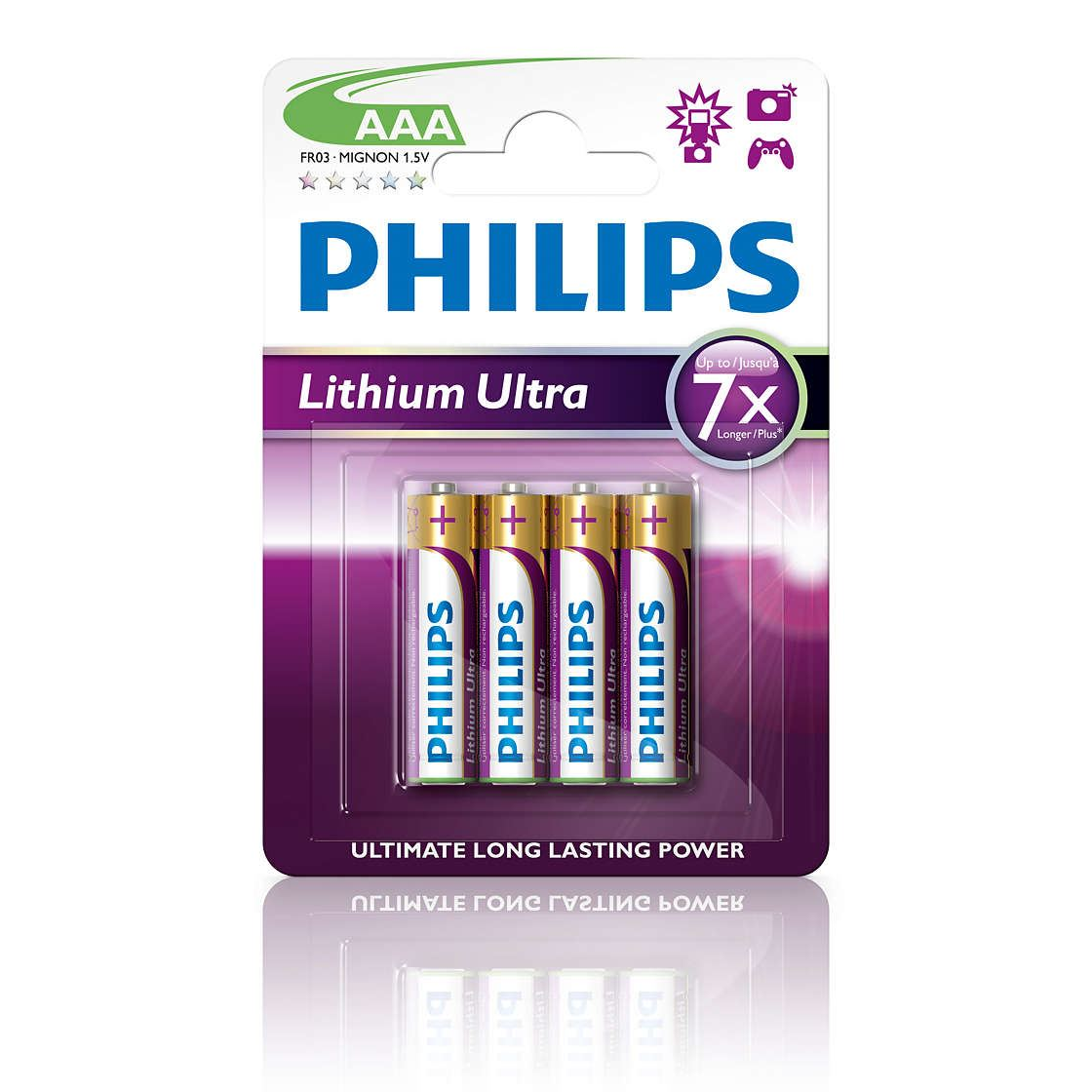 Philips Lítium 1.5V AAA Mini Ceruza elem Lithium Ultra 4db (FR03LB4A/10) (FR03LB4A/10)