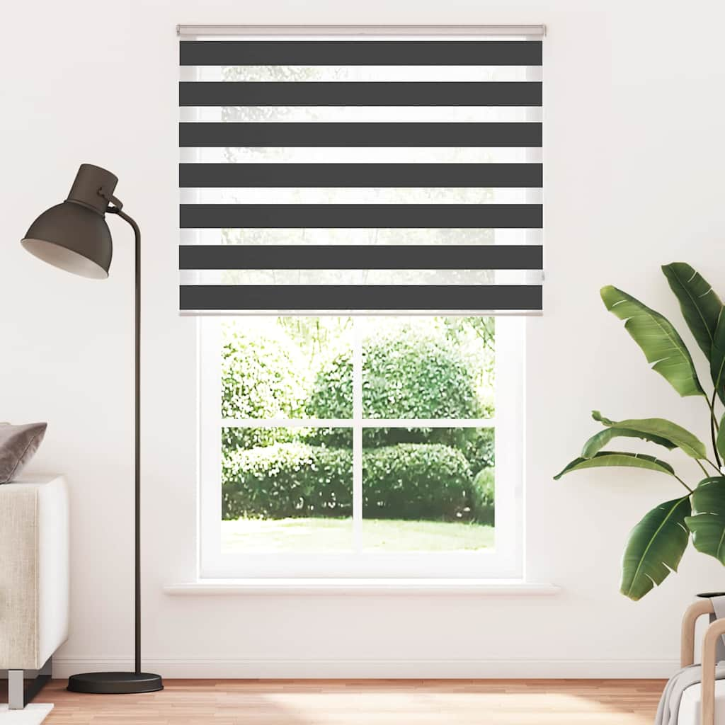 zebrafüggönnyel fekete szövetszélesség 135,9 cm poliészter (4014295)
